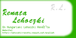 renata lehoczki business card